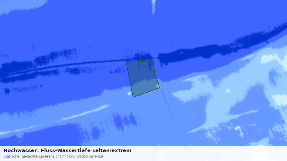 Statische Kartenansicht: Hochwasser: Fluss-Wassertiefe selten/extrem