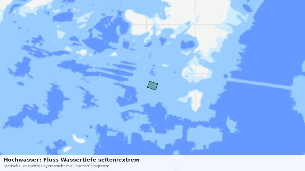 Statische Kartenansicht: Hochwasser: Fluss-Wassertiefe selten/extrem