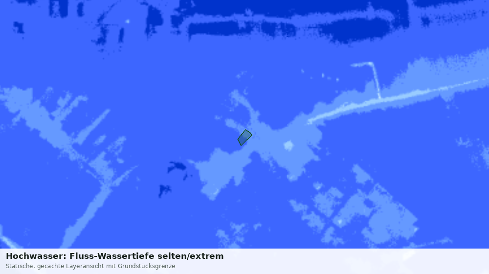 Statische Kartenansicht: Hochwasser: Fluss-Wassertiefe selten/extrem