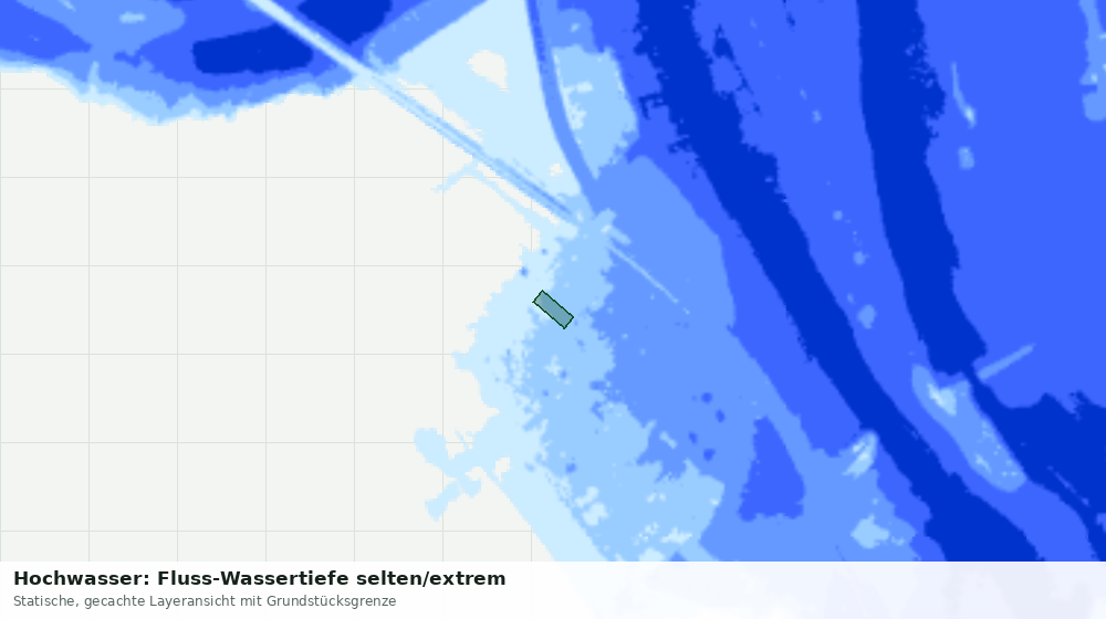 Statische Kartenansicht: Hochwasser: Fluss-Wassertiefe selten/extrem