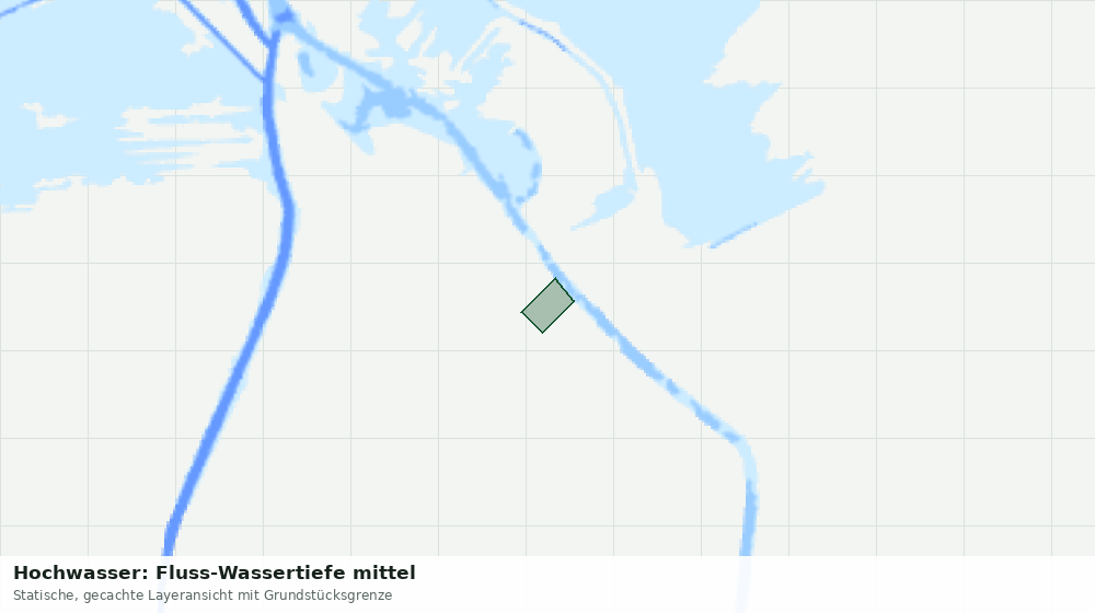 Statische Kartenansicht: Hochwasser: Fluss-Wassertiefe mittel