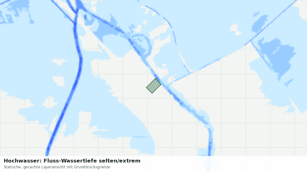 Statische Kartenansicht: Hochwasser: Fluss-Wassertiefe selten/extrem