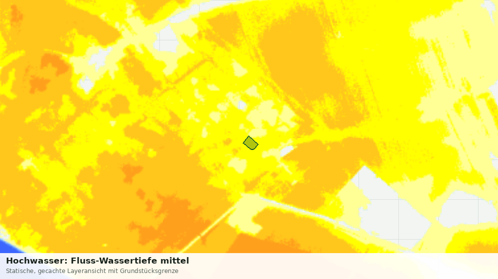 Statische Kartenansicht: Hochwasser: Fluss-Wassertiefe mittel