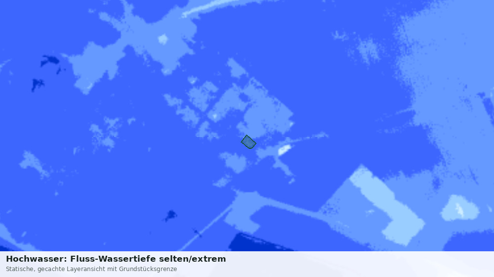 Statische Kartenansicht: Hochwasser: Fluss-Wassertiefe selten/extrem