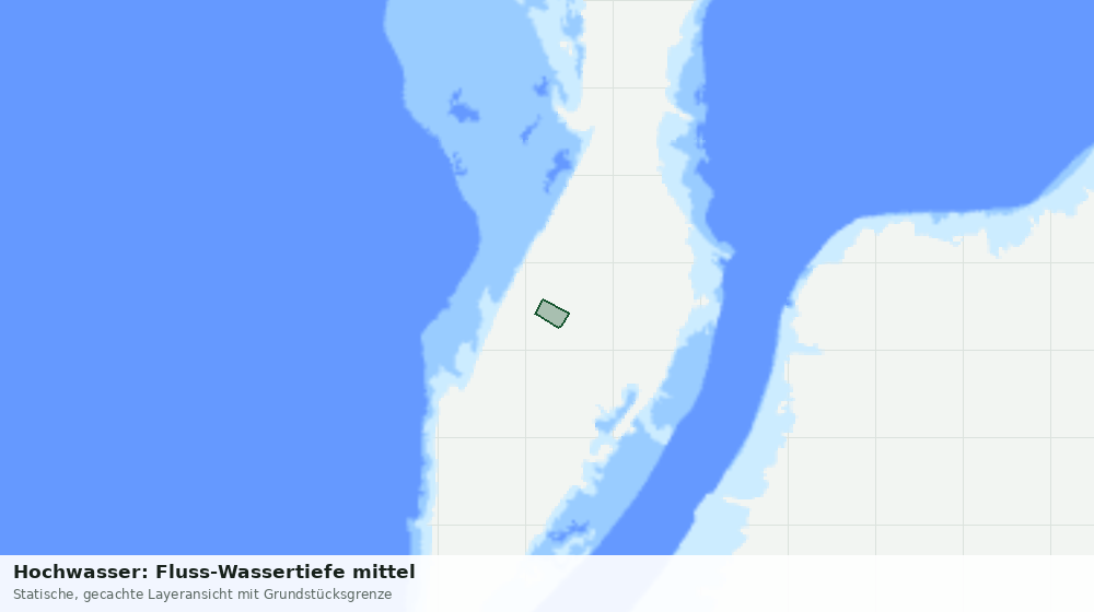 Statische Kartenansicht: Hochwasser: Fluss-Wassertiefe mittel