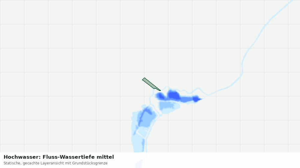 Statische Kartenansicht: Hochwasser: Fluss-Wassertiefe mittel