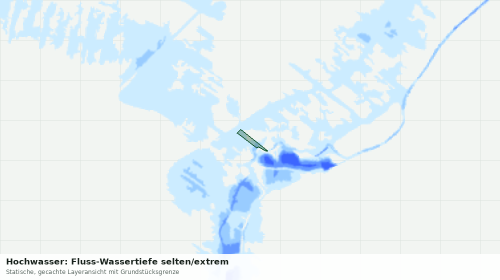 Statische Kartenansicht: Hochwasser: Fluss-Wassertiefe selten/extrem