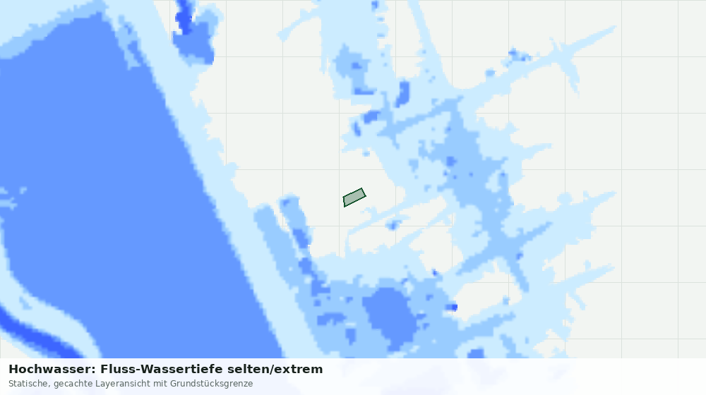 Statische Kartenansicht: Hochwasser: Fluss-Wassertiefe selten/extrem