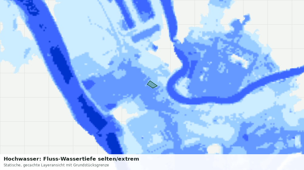 Statische Kartenansicht: Hochwasser: Fluss-Wassertiefe selten/extrem