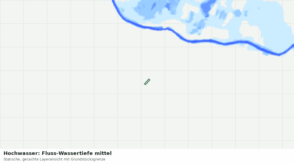 Statische Kartenansicht: Hochwasser: Fluss-Wassertiefe mittel