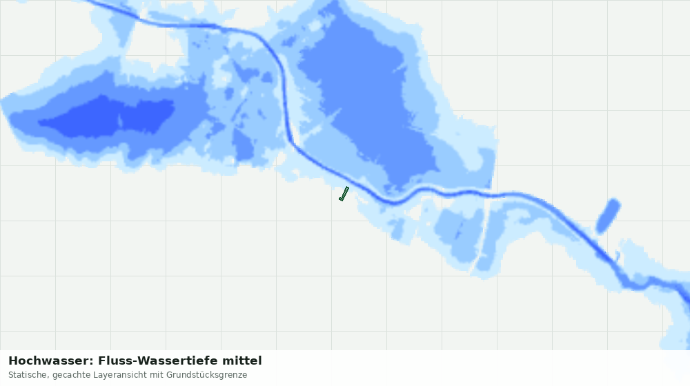 Statische Kartenansicht: Hochwasser: Fluss-Wassertiefe mittel