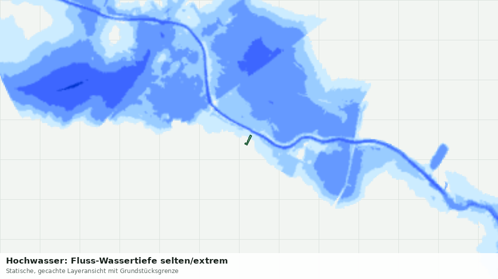 Statische Kartenansicht: Hochwasser: Fluss-Wassertiefe selten/extrem