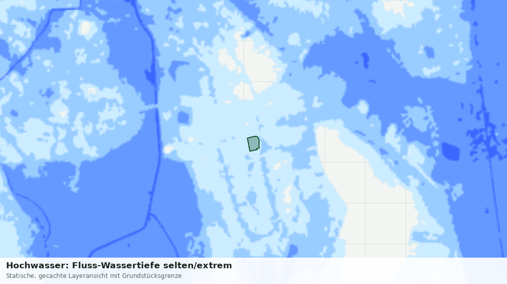 Statische Kartenansicht: Hochwasser: Fluss-Wassertiefe selten/extrem