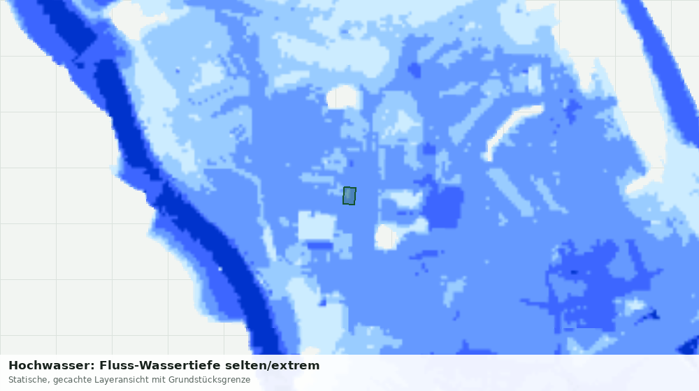 Statische Kartenansicht: Hochwasser: Fluss-Wassertiefe selten/extrem