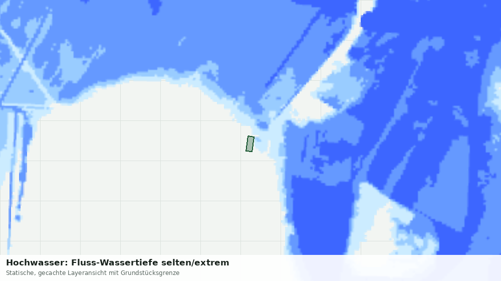 Statische Kartenansicht: Hochwasser: Fluss-Wassertiefe selten/extrem