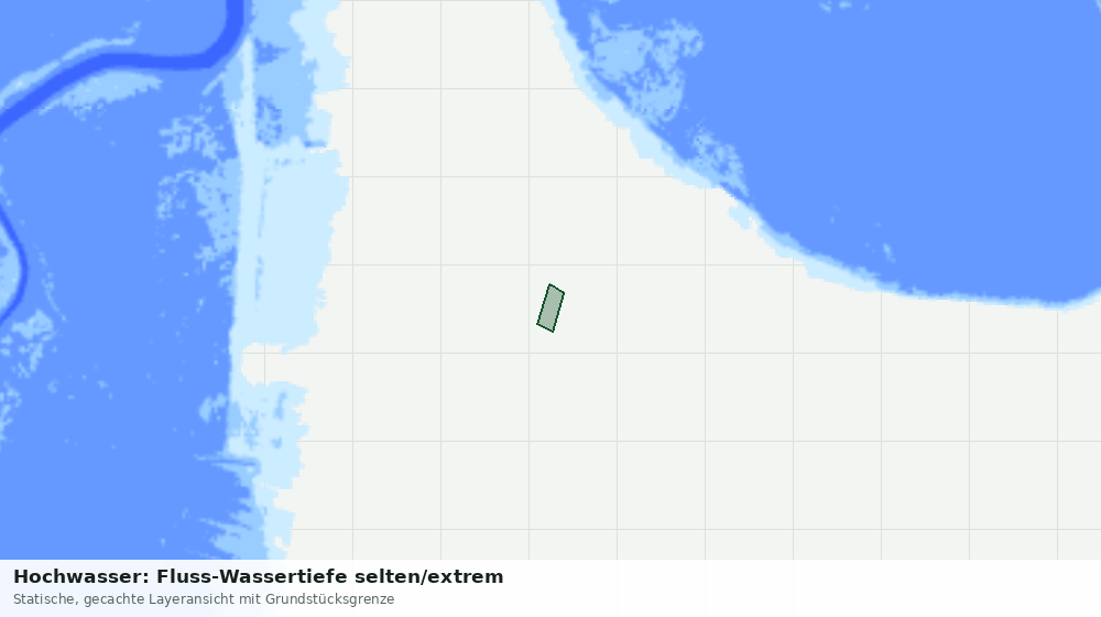 Statische Kartenansicht: Hochwasser: Fluss-Wassertiefe selten/extrem