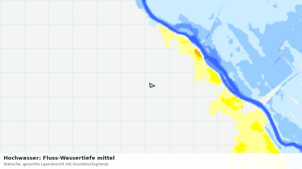 Statische Kartenansicht: Hochwasser: Fluss-Wassertiefe mittel
