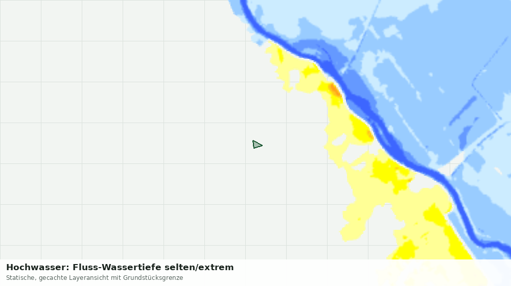 Statische Kartenansicht: Hochwasser: Fluss-Wassertiefe selten/extrem
