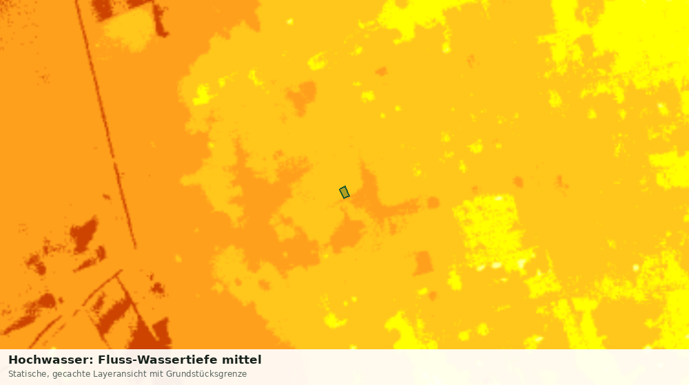 Statische Kartenansicht: Hochwasser: Fluss-Wassertiefe mittel
