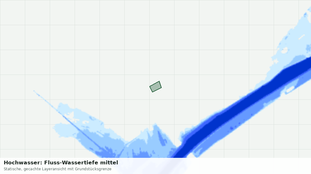 Statische Kartenansicht: Hochwasser: Fluss-Wassertiefe mittel