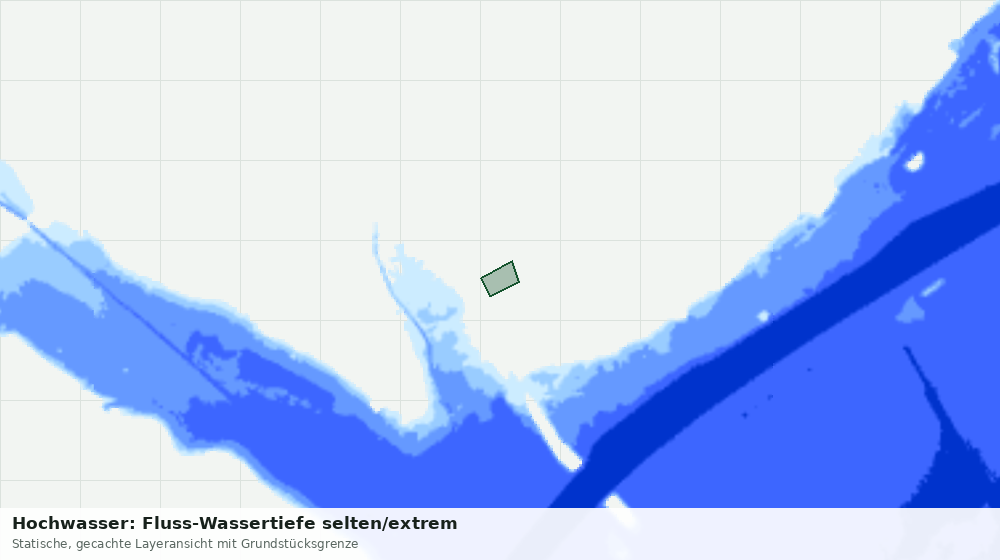 Statische Kartenansicht: Hochwasser: Fluss-Wassertiefe selten/extrem