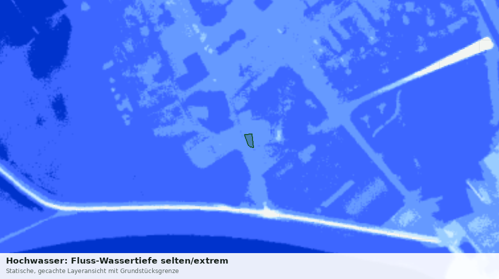 Statische Kartenansicht: Hochwasser: Fluss-Wassertiefe selten/extrem