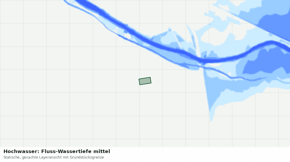 Statische Kartenansicht: Hochwasser: Fluss-Wassertiefe mittel