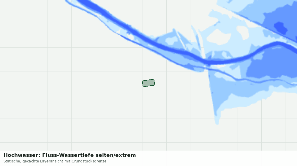 Statische Kartenansicht: Hochwasser: Fluss-Wassertiefe selten/extrem
