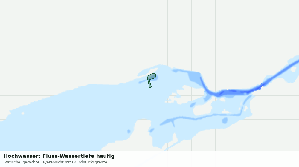 Statische Kartenansicht: Hochwasser: Fluss-Wassertiefe häufig