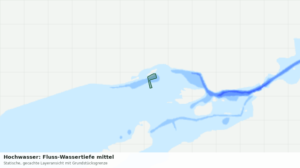 Statische Kartenansicht: Hochwasser: Fluss-Wassertiefe mittel