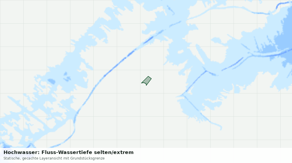 Statische Kartenansicht: Hochwasser: Fluss-Wassertiefe selten/extrem