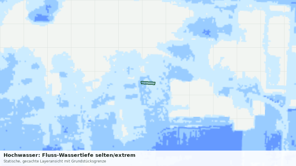 Statische Kartenansicht: Hochwasser: Fluss-Wassertiefe selten/extrem