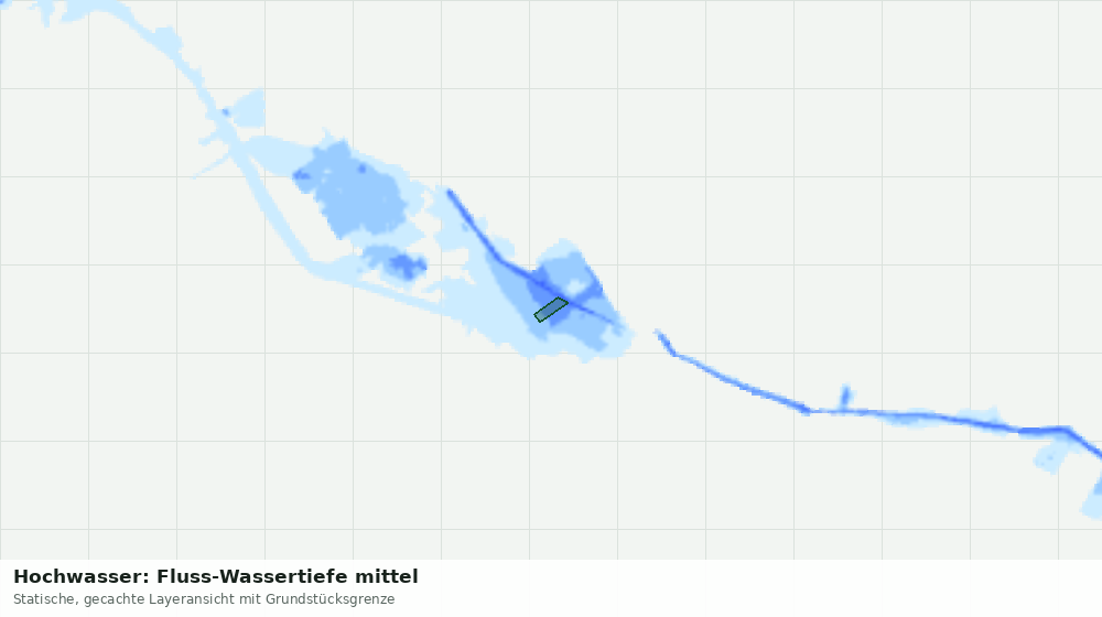 Statische Kartenansicht: Hochwasser: Fluss-Wassertiefe mittel