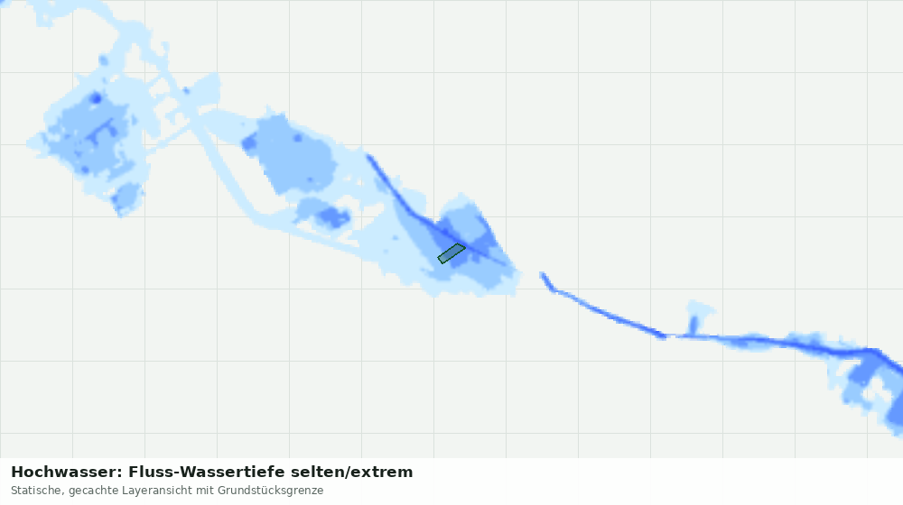 Statische Kartenansicht: Hochwasser: Fluss-Wassertiefe selten/extrem