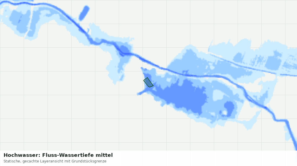 Statische Kartenansicht: Hochwasser: Fluss-Wassertiefe mittel