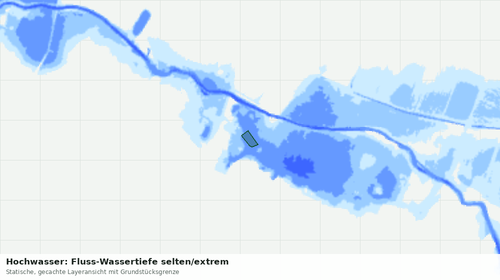 Statische Kartenansicht: Hochwasser: Fluss-Wassertiefe selten/extrem