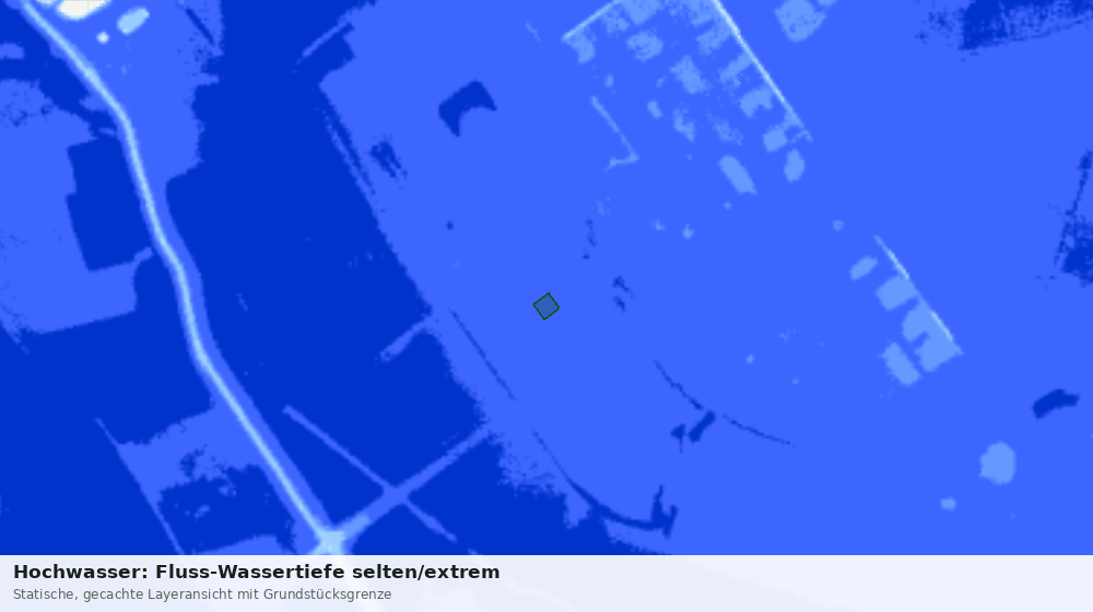 Statische Kartenansicht: Hochwasser: Fluss-Wassertiefe selten/extrem