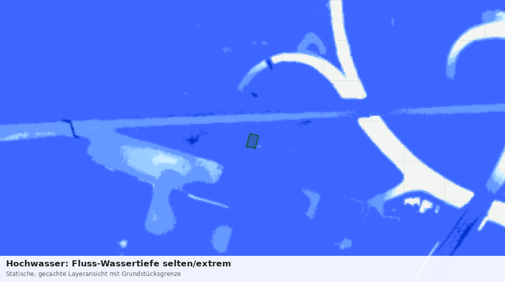 Statische Kartenansicht: Hochwasser: Fluss-Wassertiefe selten/extrem