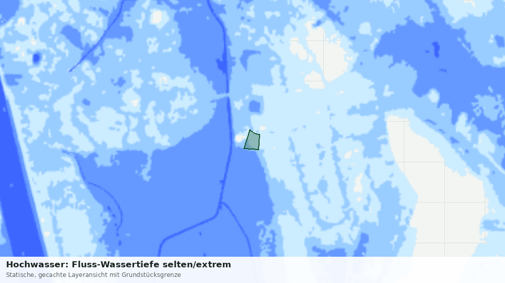 Statische Kartenansicht: Hochwasser: Fluss-Wassertiefe selten/extrem