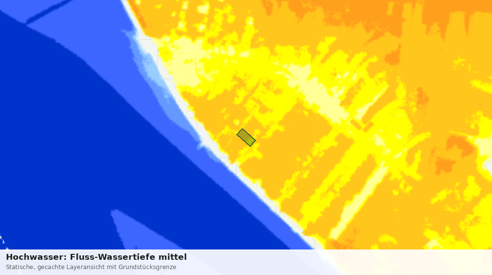 Statische Kartenansicht: Hochwasser: Fluss-Wassertiefe mittel