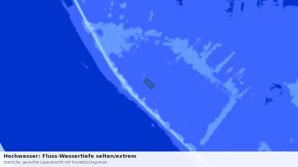 Statische Kartenansicht: Hochwasser: Fluss-Wassertiefe selten/extrem