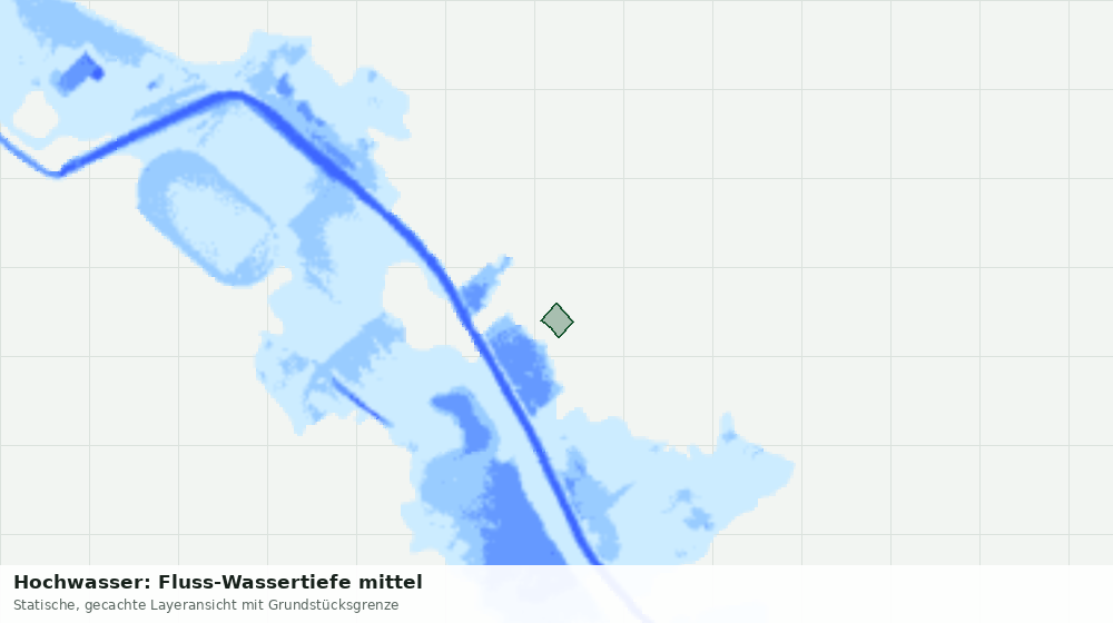 Statische Kartenansicht: Hochwasser: Fluss-Wassertiefe mittel