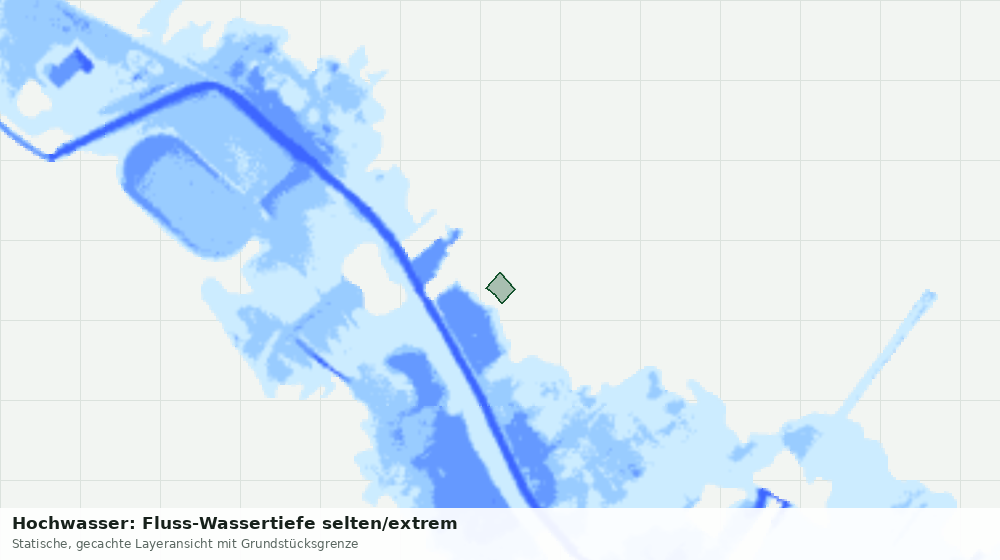 Statische Kartenansicht: Hochwasser: Fluss-Wassertiefe selten/extrem