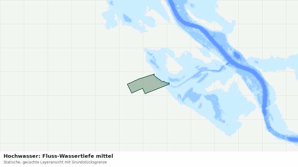 Statische Kartenansicht: Hochwasser: Fluss-Wassertiefe mittel