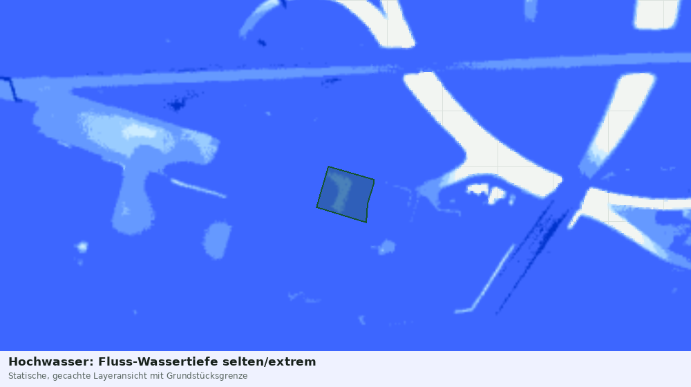 Statische Kartenansicht: Hochwasser: Fluss-Wassertiefe selten/extrem