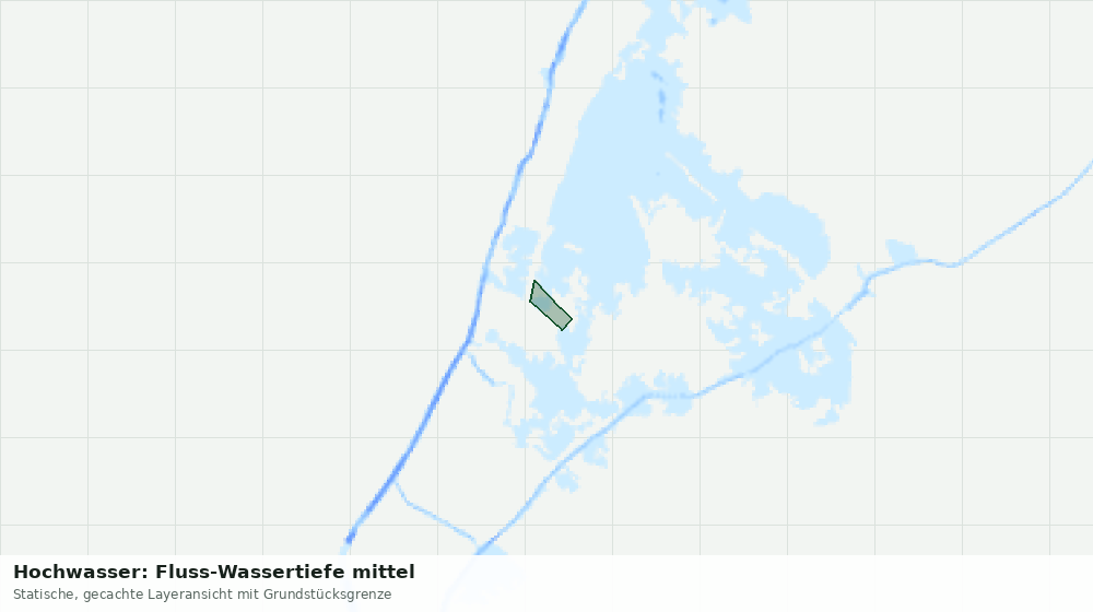 Statische Kartenansicht: Hochwasser: Fluss-Wassertiefe mittel