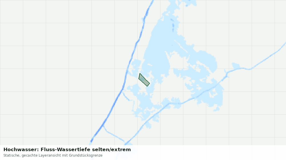 Statische Kartenansicht: Hochwasser: Fluss-Wassertiefe selten/extrem