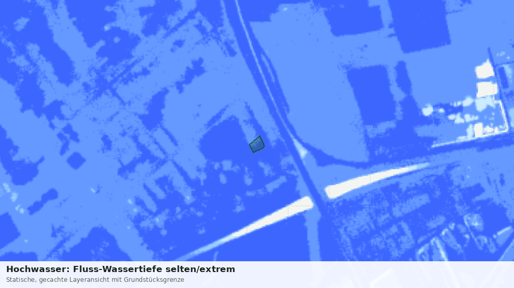 Statische Kartenansicht: Hochwasser: Fluss-Wassertiefe selten/extrem