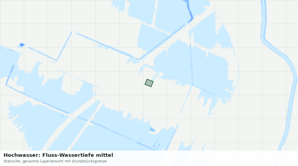 Statische Kartenansicht: Hochwasser: Fluss-Wassertiefe mittel