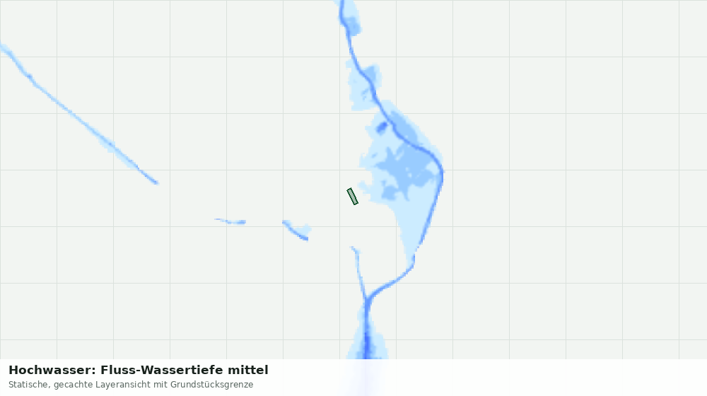Statische Kartenansicht: Hochwasser: Fluss-Wassertiefe mittel
